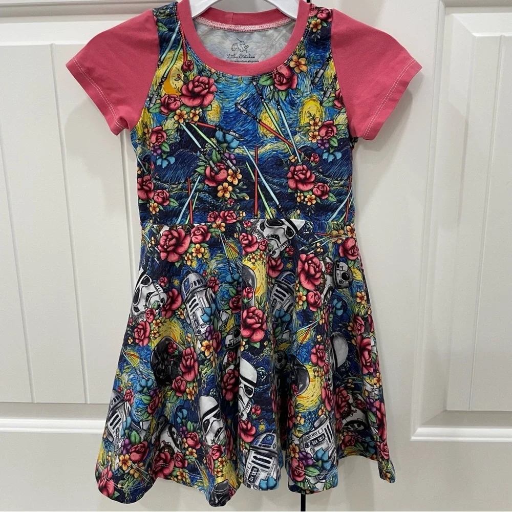 Star Wars Girls Dress Size 5. Little Stitches Shop on Etsy. Custom. Fit & Flare